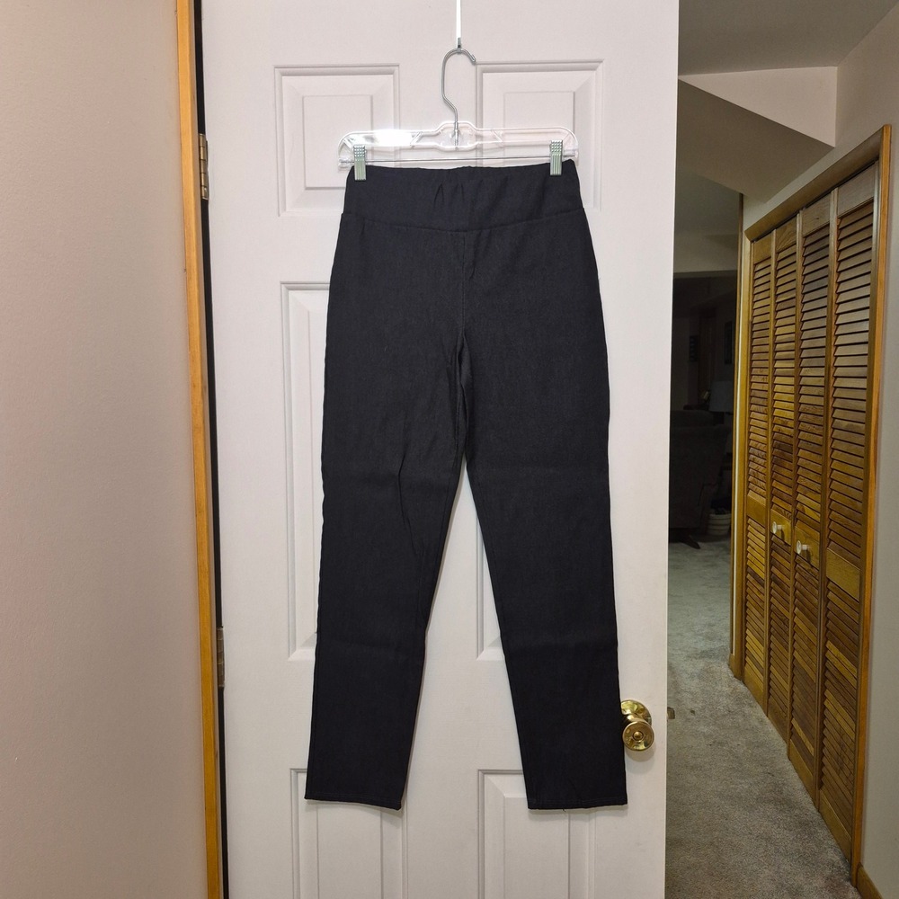 Elizabeth & Nicole Womens Gray Pull On Straight Leg Pants Size M Made in USA